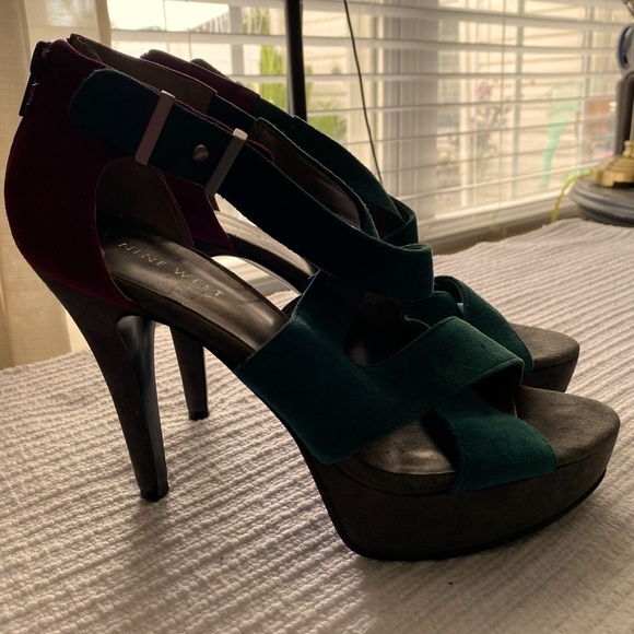 Nine West Leather Upper 3 Tone Heels - Picture 2 of 11